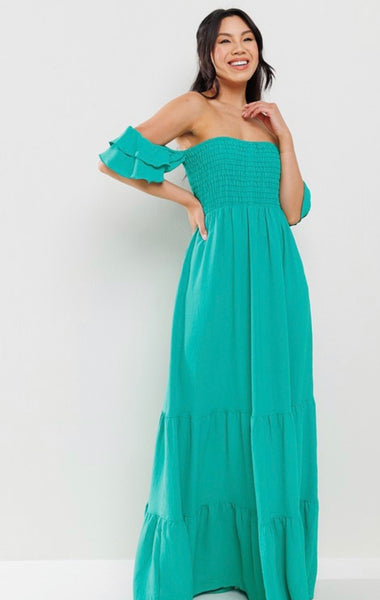 Melody kelly green maxi dress