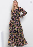 Vega black maxi dress